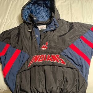 UNISEX VINTAGE Cleveland Indians Winter Starter Jacket - size Large